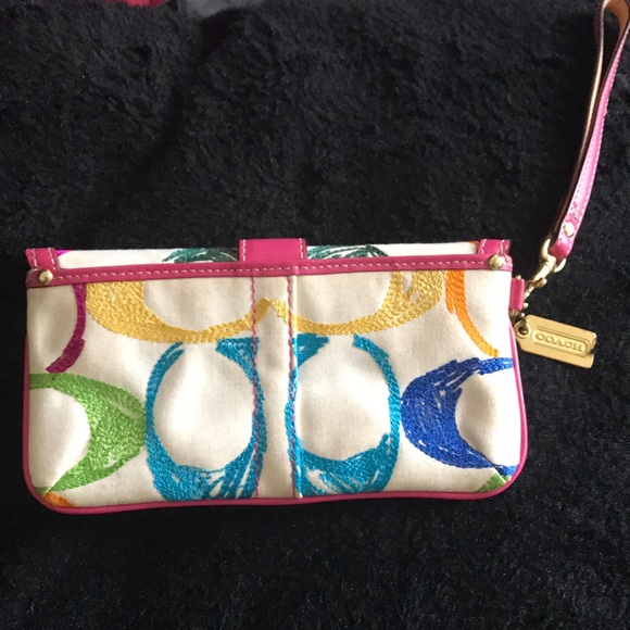 Coach Logo Wallet w/ Color Crayon design - Picture 3 of 3